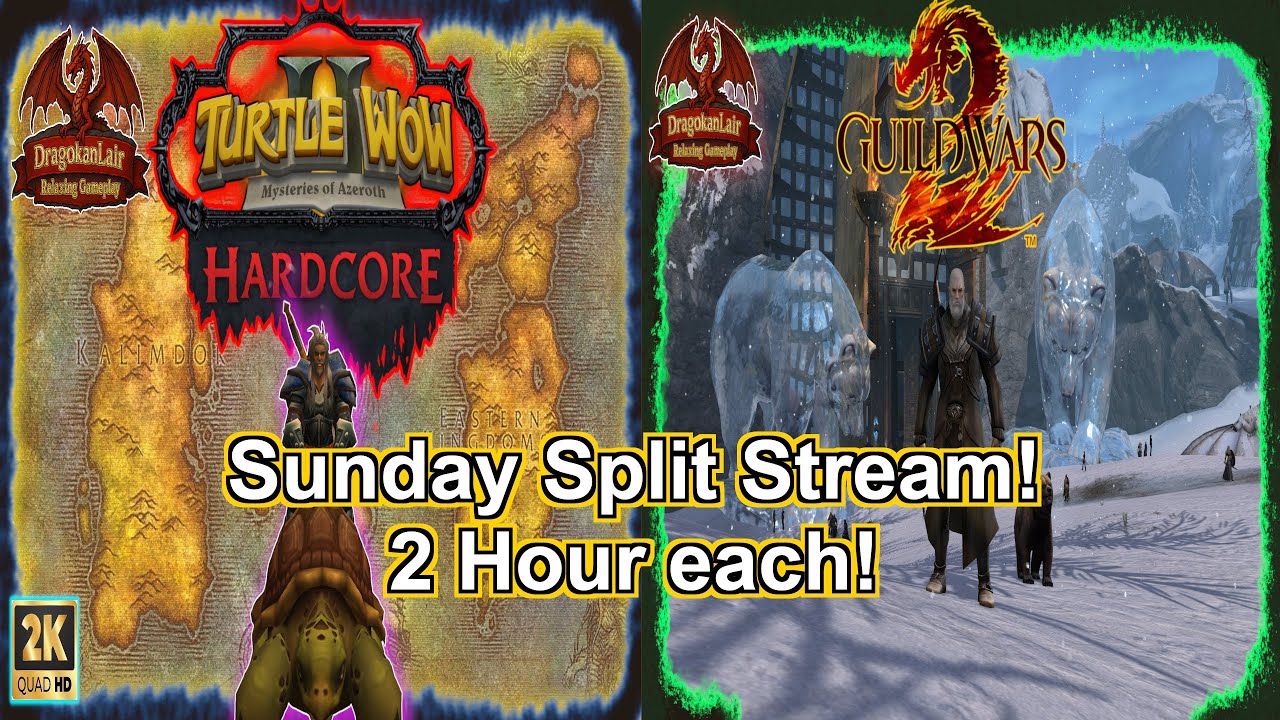 Sunday Split Stream: 2 hour Turtle WoW HC! 2 hour Guild Wars 2 (as a ...