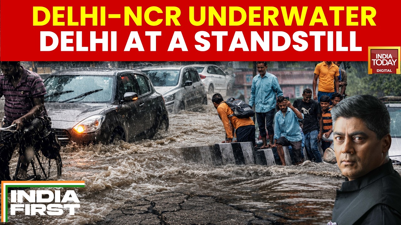 Delhi-NCR Rain Havoc: Roads Submerged, Houses Collapse, Ambulance Stranded