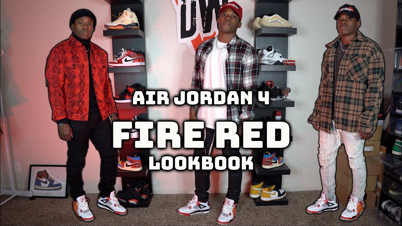 all red jordan outfit