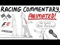 Crazy racing commentary animated f1  nascar