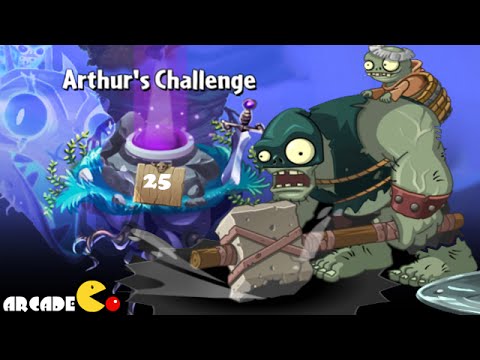 Plants Vs Zombies 2 Dark Ages Part 2 Dark Ages Gargantuar Battle Arthur S Challenge Level 25 Youtube