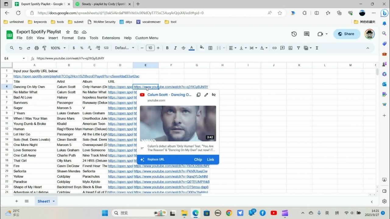 export-spotify-playlist-to-google-sheet-and-make-a-youtube-playlist