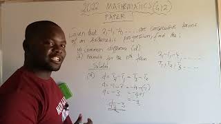 2022 Mathematics paper 1 Arithmetic progression