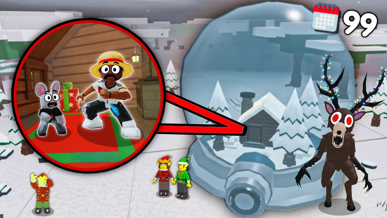 SOBREVIVENDO 99 NOITES no GLOBO DE NEVE DO 99 NOITES NA FLORESTA com O LARRYZINHO!