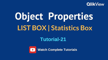 QlikView Object Properties LIST | Multi | Statistics Box Tutorials 21