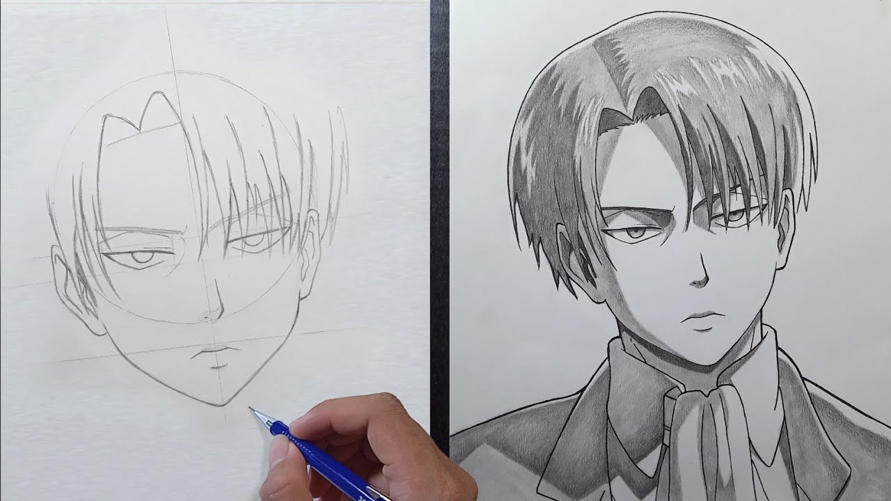 How to Draw LEVI ACKERMAN [ Shingeki no Kyojin] - Cara Gambar Anime ...
