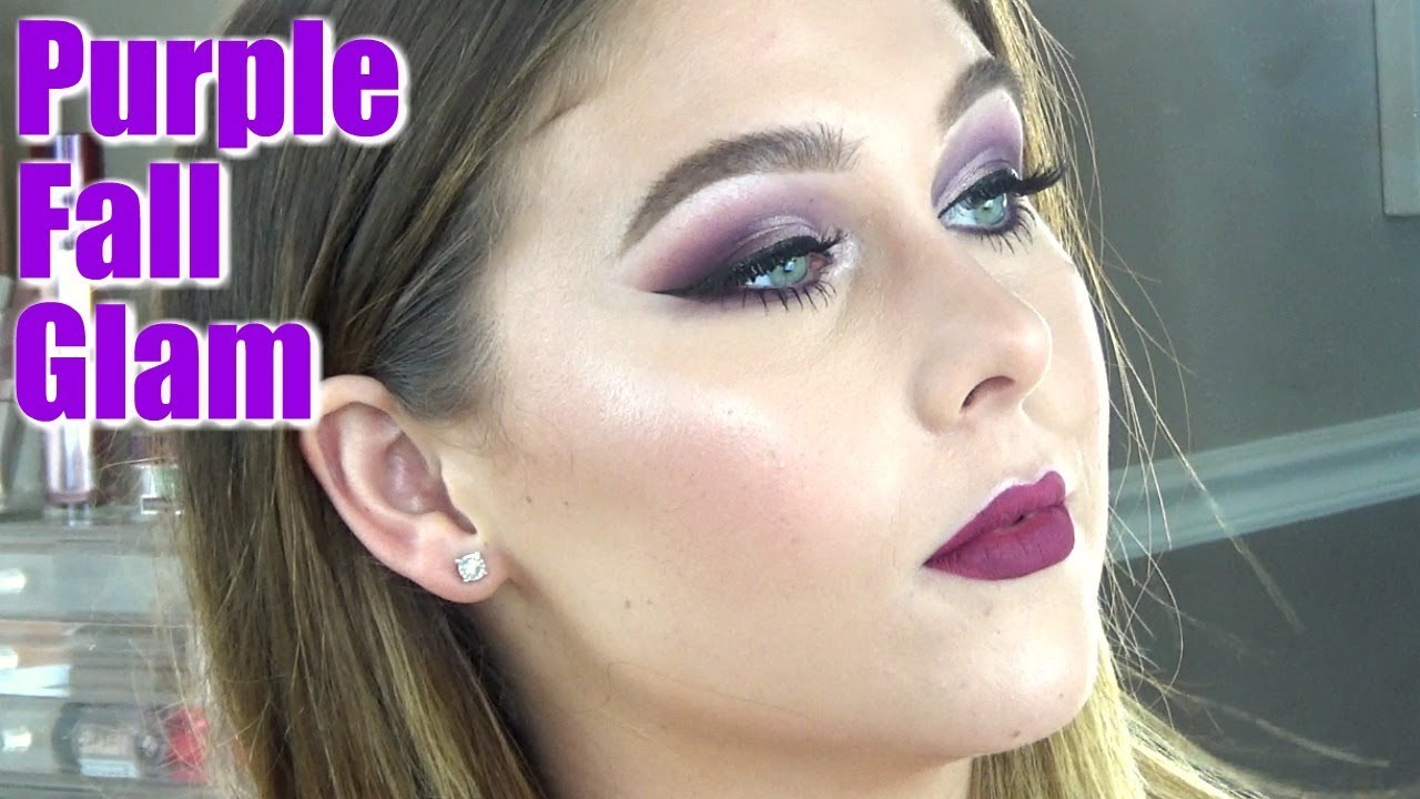 Purple vampy fall makeup tutorial  youtube Purple vampy fall makeup tutorial  youtube