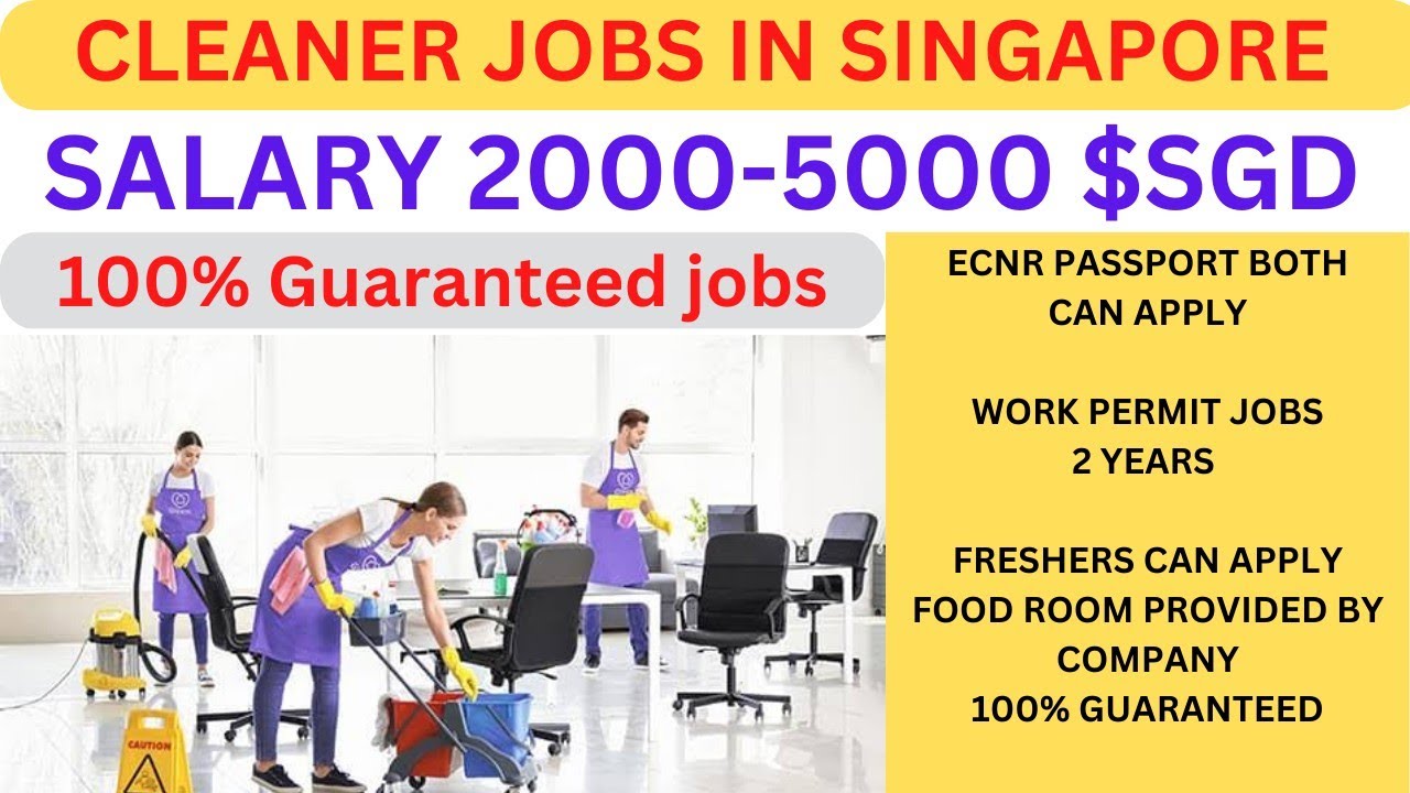 8th pass jobs in Singapore🇸🇬 l cleaner/housekeeper/supervisor l New