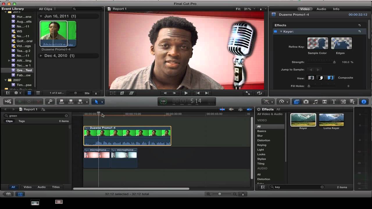 Green screen/Chroma Key in Final Cut Pro x - YouTube