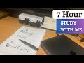 7 HOUR STUDY WITH ME | Soft Rain 🌧️ Sounds, 10-min break, No Music | Pomodoro 50-10