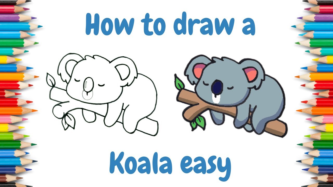 How to draw a Koala in easy steps