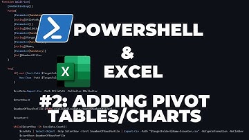 PowerShell Tutorials Excel Module Part 2 : Adding Pivot Tables and Pivot Charts to exports