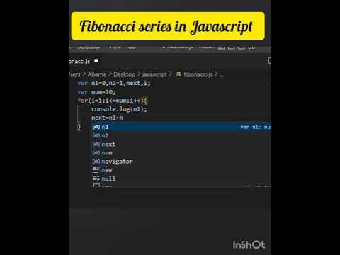 Fibonacci series in Javascript - YouTube