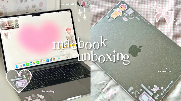 Macbook air M2 unboxing 💻 ft. TEMU | unboxing, decorating , cute accessories, homescreen setup, etc.