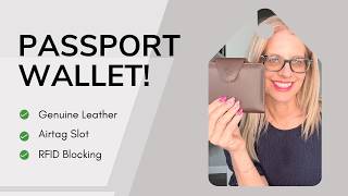 ✈️ Genuine Leather Passport Holder With AirTag Slot Travel Essential