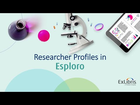 Researcher Profiles in Esploro