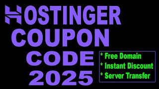 Hostinger Coupon Code 2025 | Hostinger coupon code for domain renewal cheap price