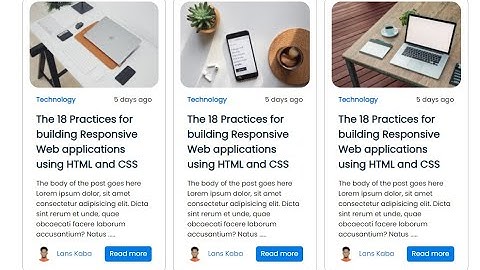 Free Responsive Blog Post Card design Tutorial and Template Using HTML and CSS