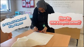 Masa Örtüsü Köşe Yapımı Köşe Çevirme Nasıl Yapılır? Ev Tekstili Dikimi Runner Ev Mefruşatı