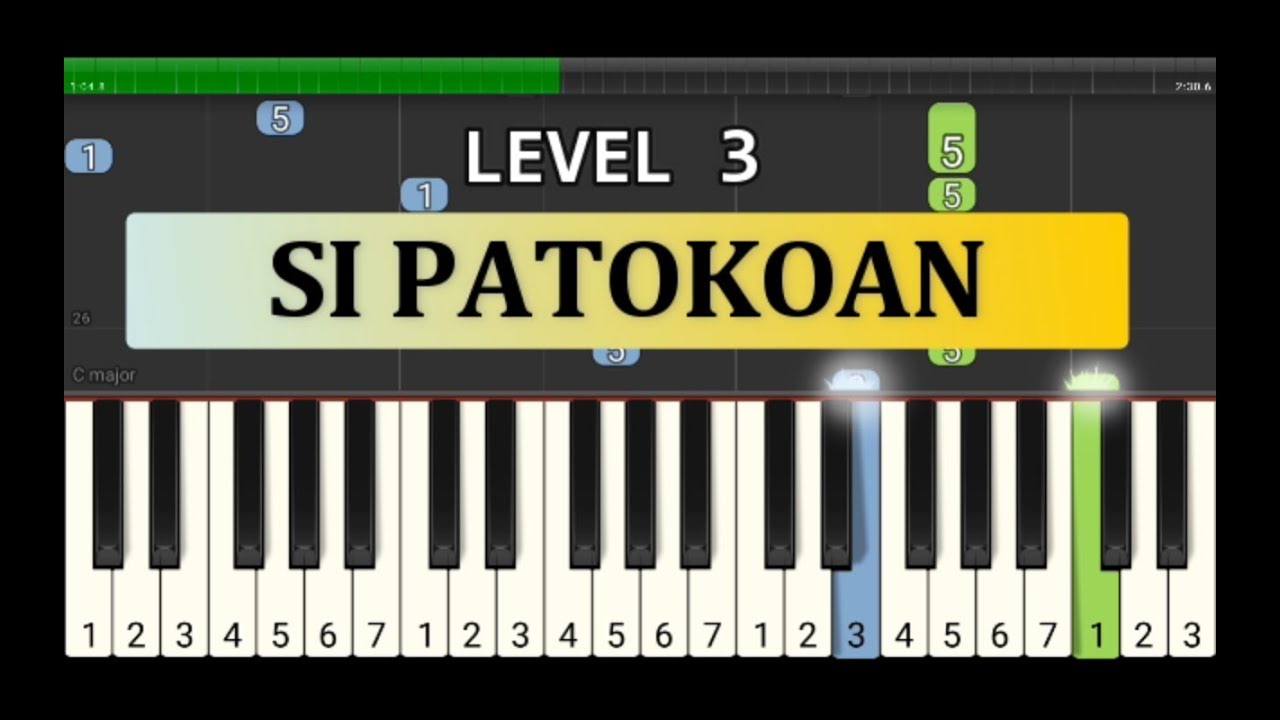 nada piano si patokaan piano tutorial level 3 not piano lagu daerah