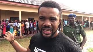 Williams Uchemba gifts 500 bags of Rice to the neglected people of Oku Iboku community, Akwa Ibom