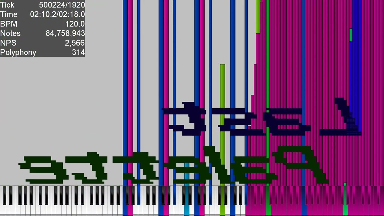 [Black MIDI] Last Palette Community Merge but It's Mirrored | LSPModel CSII Yamaha