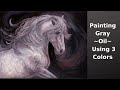 Mixing Gray Using three Colors &amp; Painting In Oil