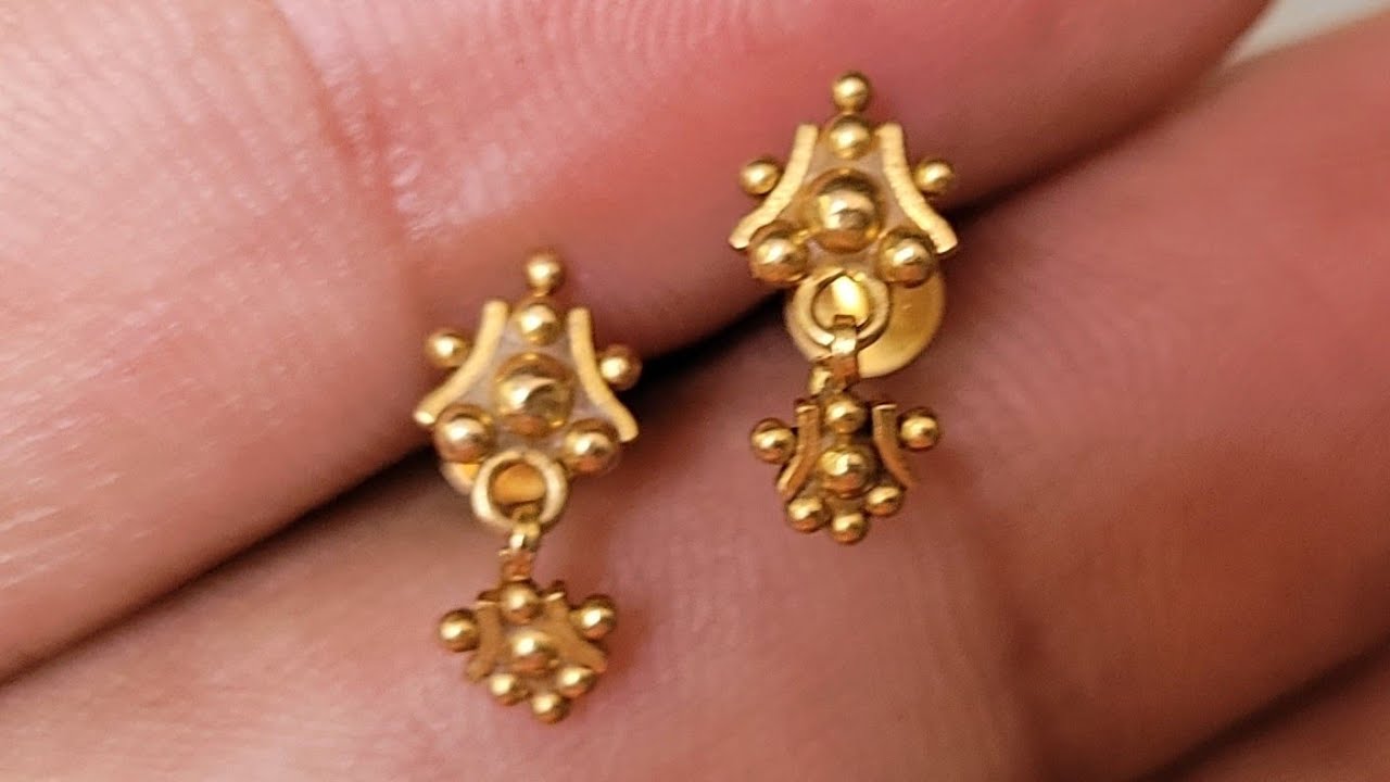Buy Attractive Ruby Stud Earrings 1 Gram Gold Jewellery Online