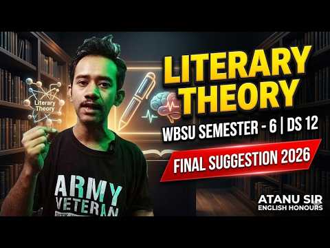 WBSU Semester 6 English Honours DS 12 Final Suggestion 2026 Literary Theory