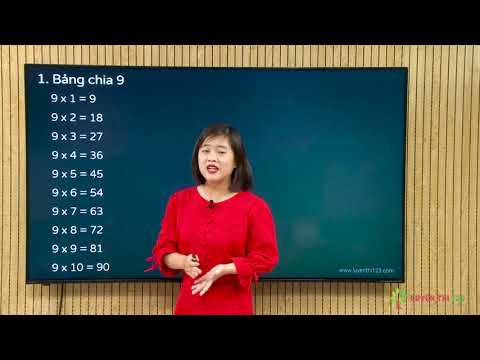 Video Toán lớp 3 - Bài 33: Bảng chia 9 - YouTube