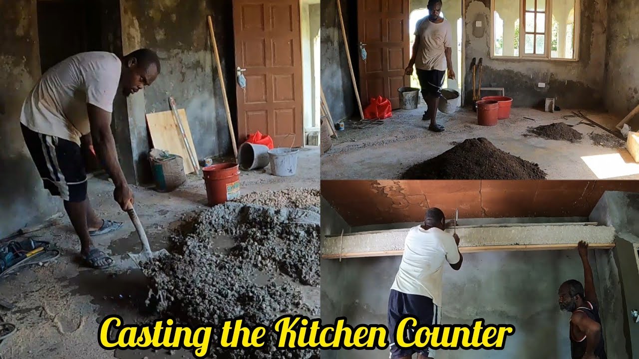 Renovation Series Casting the Kitchen Counter & Dressing up the Beam