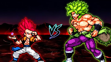 Gogeta TP V2 OP (all form) (New) VS Broly DBS OP in Jump Force Mugen