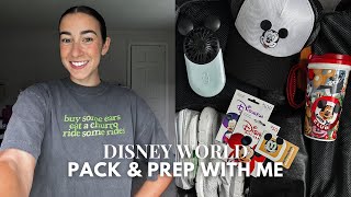 PACK & PREP WITH ME FOR DISNEY WORLD  packing list, make up bag & tips for packing in a carry on!