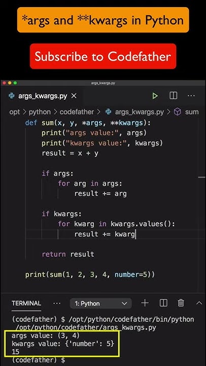 Python *args and **kwargs: A Quick Tutorial #coding #programming # ...
