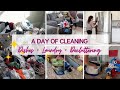 DAY OF CLEANING / DISHES LAUNDRY DECLUTTER / SPEED CLEANING MOTIVATION / CLEAN WITH ME / HOMEMAKING