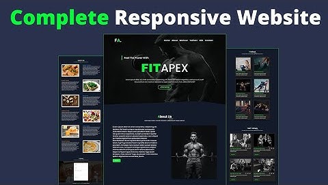 Create Responsive Website Design In HTML CSS & JavaScript! | GYM Fitness Landing Page Website
