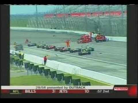 Kenny Brack 2003 IRL Texas Crash