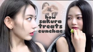 how sakura treats eunchae | le sserafim madmakz