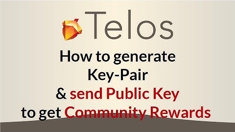 Telos Key-Pair generation for Community Rewards