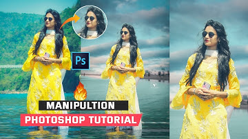 Photoshop Photo Manipulation tutorial / Photoshop Girl Photo Background Change Editing - Amit editz