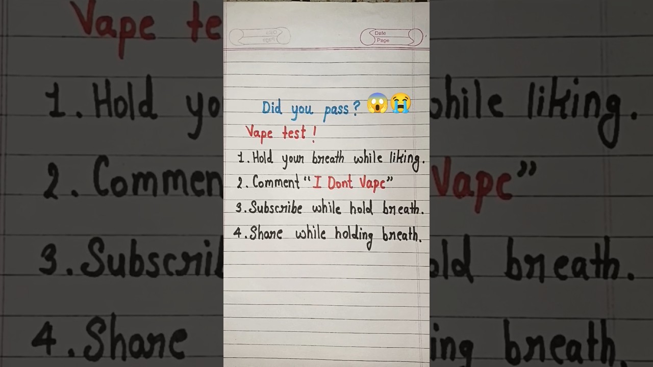 vape test 😭