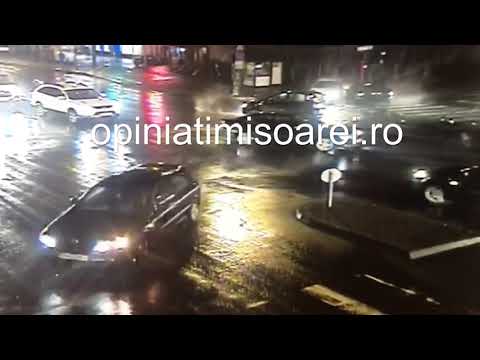 Accidentul din Calea Lipovei din Timisoara, surprins de camerele de supraveghere