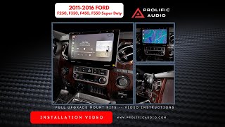 2011–2016 Ford Super Duty 250 350 450 550 Sony 10.1" Plug &amp; Play Radio Upgrade Kit | Prolific Audio