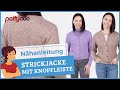 Klassische Strickjacke zum Knöpfen nähen 🧥 Nähanleitung mit vielen Tipps für perfekte Knopflöcher!