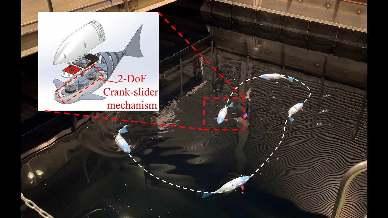 Design, Modeling and Direction Control of a Robotic Fish Based on a 2-DoF Crank-Slider Mechanism