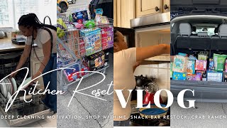 KITCHEN RESET | DEEP CLEAN AND ORGANIZE | SNACK BAR AND PANTRY RESTOCK | GROCERY HAUL | RAMEN RECIPE by Rosey Homemaker 646 views 3 weeks ago 34 minutes