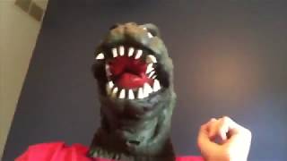 Lets Review - Latex Godzilla Mask Re-Uploaded
