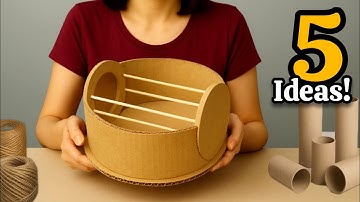 Cardboard Magic:  5 Transform Rolls & Boxes into Elegant Home Decor | DIY Upcycling Ideas