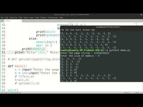 SPPU SPOSL - LRU and Optimal Page Replacement in Python - YouTube