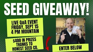 Fall Hoop House Gardening - Live Q&A with a $400 Prize and Seed Giveaway